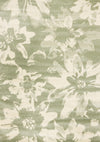 Carpette Ellis verte et crème à motif floral - 5 pi 3 po x 7 pi 7 po