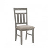 Chaise de salle à manger Turino en tissu gris vieilli - ensemble de 2