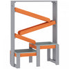 Qaba Bac a sable en bois, Table de sable et d'eau pour enfants avec double bacs, Gris