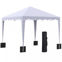 Outsunny 10' X 10' Tente Canopee, Abri Instantane Avec Hauteur Reglable, Tente De Fete Exterieure De