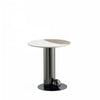Table d’appoint moderne et glamour Laurel avec plateau en pierre frittee noire