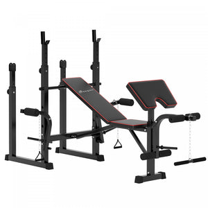 Soozier Banc De Musculation Avec 2 Supports D'halteres, Banc De Curl