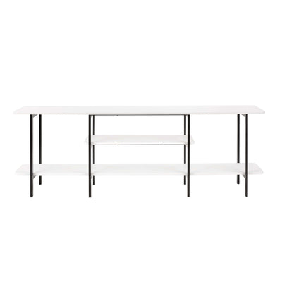 Celine Contemporary Modern 71" Console Table in White (3-Shelf) | Console contemporaine moderne Celine 71" en blanc (3 etageres)