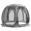 Outsunny Tente Moustiquaire , Tonnelle Escamotable Avec 2 Portes, Gris