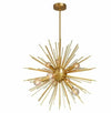Luminaire suspendu Vega de Dainolite avec fini laiton vieilli et bronze rétro, et 8 ampoules