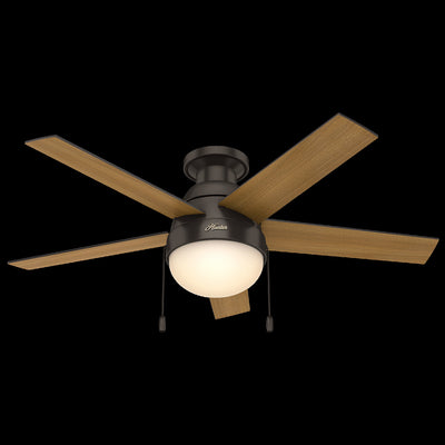Anslee Low Profile Ceiling Fan with Light Fixture - Bronze | Ventilateur de plafond à profil bas Anslee avec luminaire - Bronze