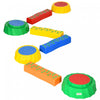 Outsunny 8pcs Poutre D'equilibre Pour Enfants, Pont Avec Surface Et Fond Antiderapants, Tremplin Empilable Pour Les Tout-petits, Entrainement A La Coordination De La Force D'equilibre, Multicolore