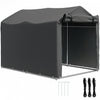 Outsunny Abri Exterieur, Tente De Moto Avec Porte Enroulable, Gris Fonce