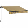 Outsunny 8' X 6,5' Auvent Retractable, Abri Pare-soleil, Jaune