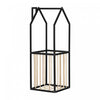 Meuble de rangement Ohana en forme de maison - noir et naturel