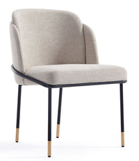 Chaise de salle à manger Flor de Manhattan Comfort en tissu - blé