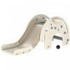 Qaba Toboggan 3 En 1 Pour Tout-petits, Toboggan Pour Enfants Avec Panier De Basket-ball0, Toboggan Interieur Sur Le Theme De L'elephant Pour Les Ages De 1 A 3 Ans, Blanc Creme00000