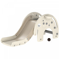 Qaba Toboggan 3 En 1 Pour Tout-petits, Toboggan Pour Enfants Avec Panier De Basket-ball0, Toboggan I
