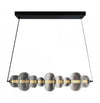Luminaire D’ilot A Del Integrees Astra, Noir Avec Verre Ombre Fume