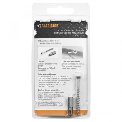 Gladiator Colour Matched Screws (32-Pack) - Light Grey|Vis de couleur assortie (ensemble de 32) de Gladiator - gris clair