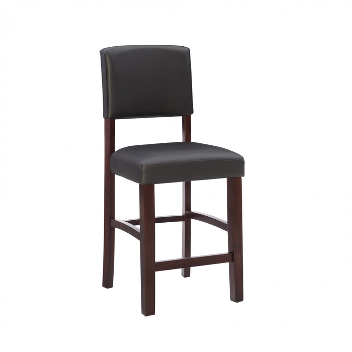 Tabouret Monaco de hauteur comptoir en similicuir - espresso