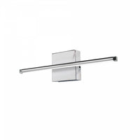 Applique murale horizontale Array de Dainolite en acrylique blanc qui diffuse la lumière, avec fini chromé poli et ampoule à DEL de 19 W