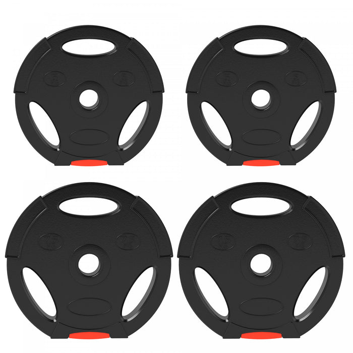 Soozier Lot De 4 Plaques De Poids Avec 3 Poignees, 2 X 17 Lb + 2 X 11 Lb