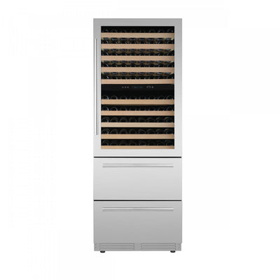 Forno Celano 30" Triple Zone Wine and Beverage Cooler, 21.3 cu.ft, Stainless Steel- FWCDR6697-30S | Refroidisseur a vin et a boissons Celano de 30"a triple zone, 21,3 pi³, en acier inoxydable -FWCDR6697-30S