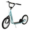 Aosom Scooter Guidon Reglable Enfants Jouet Pour 5+ Avec Freins Doubles Avant Et Arriere Roues Gonflables Bleu