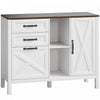 HOMCOM Classeur Lateral avec Tiroirs, Blanc