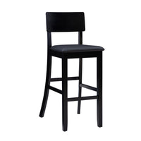 Tabouret bar contemporain Torino en similicuir - noir