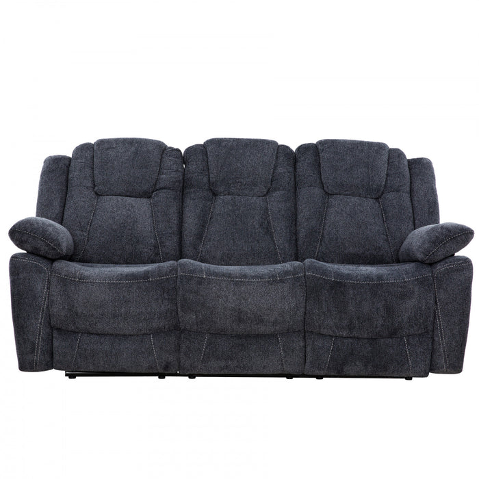 Sofa inclinable manuel Renner de 80 po rembourre avec levier - Gris fonce