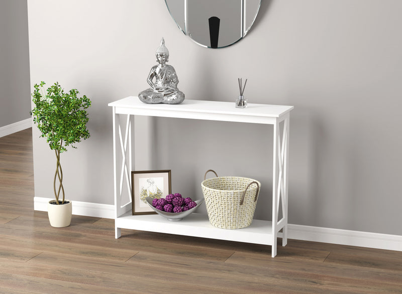 Console de 40 po avec 1 tablette - blanche