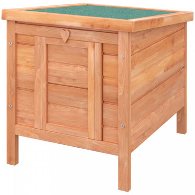 Pawhut 20"x16.5"x17" Wooden Rabbit Hutch Small Animal House Bunny Guinea Pig Pet Cage Coop Cat Shelt|Pawhut 20" X17"x17" Clapier En Bois Pour Lapins Maison Pour Petits Animaux Lapin Cochon D'inde Cage