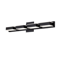 Lumière de coiffeuse murale Viola de Dainolite avec fini noir mat et 4 ampoules à DEL