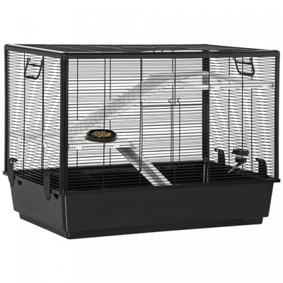 Pawhut 3-tier Hamster Cage, Guinea Pig Cage, Pet Chinchillas Play House Indoor With Accessories Food|Pawhut Cage Petit Animal Habitat Interieur Cage Pour Cochons D'inde Hamsters Chinchillas, Avec Acces