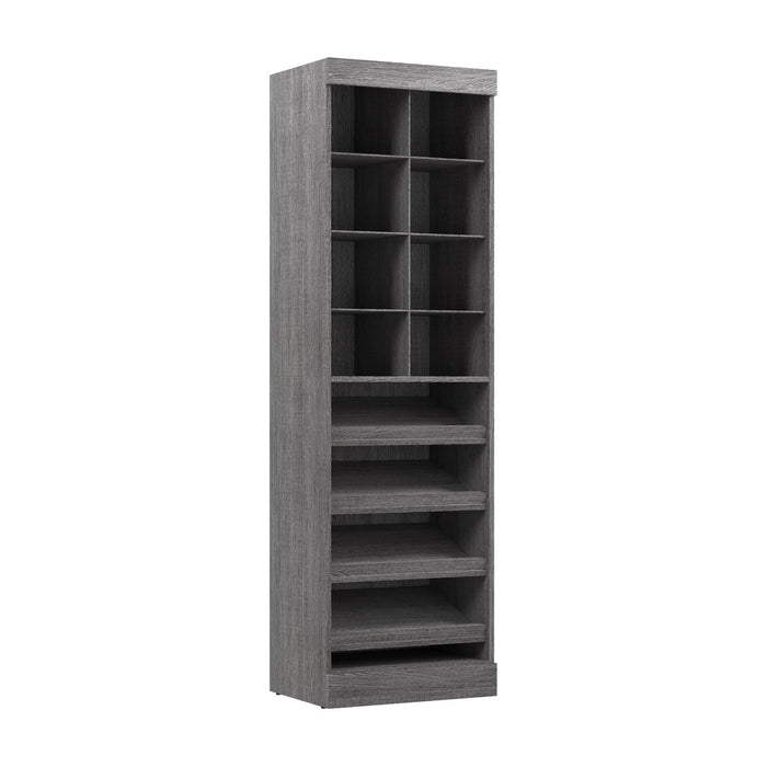 Organisateur de garde-robe pour chaussures Pur de Bestar de 25 po (L) - gris écorce