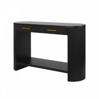 Console moderne Olivia 120 cm avec rangement et tiroirs - noire