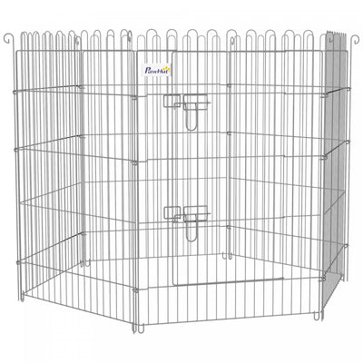 PawHut Dog Playpen Puppy Play Pen, 8 Panels Pet Exercise Fences for Outside Indoor, 36"H