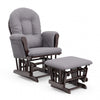 Storkcraft Hoop Fauteuil bercant et pouf - Espresso avec gris swirl