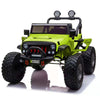 Kids On Wheelz Lifted Jeep Monster Edition Ride On Car 12v 2 Seater Lime Green