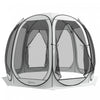 Outsunny Tente Moustiquaire , Tonnelle Escamotable Avec 2 Portes, Creme