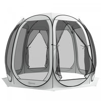 Outsunny Tente Moustiquaire , Tonnelle Escamotable Avec 2 Portes, Creme