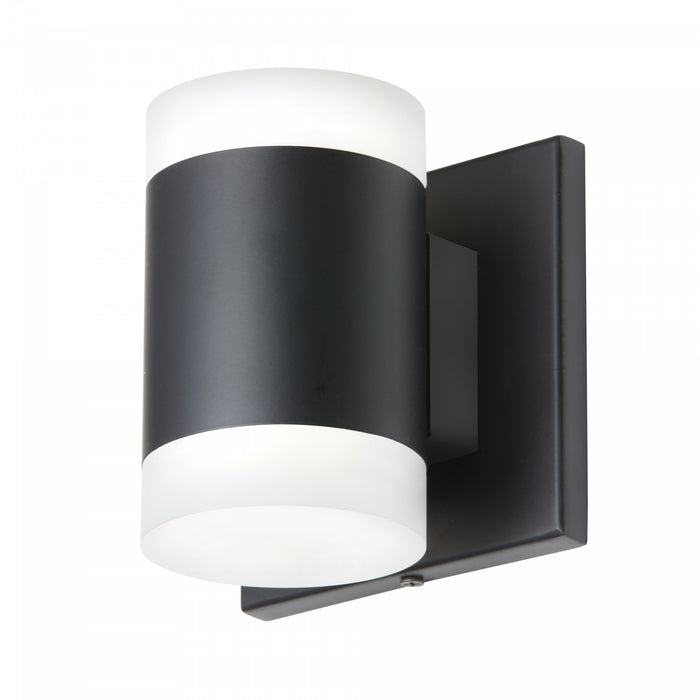 Applique murale Wilson de Dainolite avec fini noir mat et 2 ampoules de 14 W