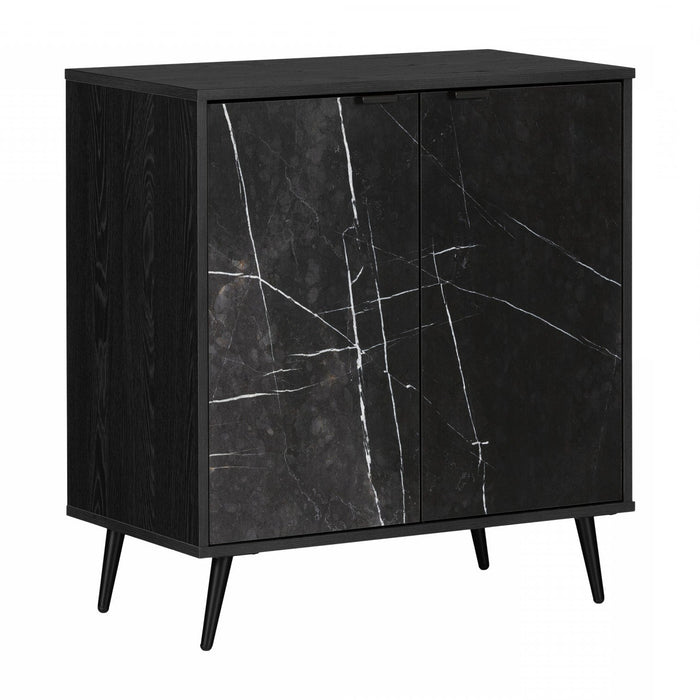 Armoire de rangement Oxford à 2 portes - chêne noir 