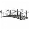 Outsunny Pont De Jardin De 6 Pi, Pont Decoratif Pour Bassin, Noir