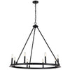 Lustre Colby de Dainolite avec fini noir mat et 8 ampoules