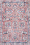 Aqua Flammes Rose Tapis Lavable Et Antiderapant A Poils Ras 5'x7'