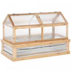 Outsunny Cadre Froid En Polycarbonate, Serre De Jardin Surelevee