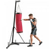 Support de sac de frappe Soozier reglable 185-231 cm avec sac a sable, Rouge