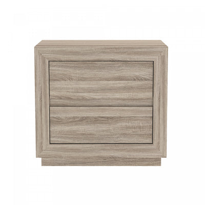 Soren Contemporary 26" Nightstand in Natural Oak (2-Drawer) | Table de nuit contemporaine Soren 66 cm en chene naturel (2 tiroirs)