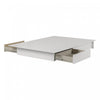 Step One Lit Plateforme Avec Tiroir - Blanc Solide