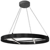 Lustre Dante de Dainolite en silicone blanc qui diffuse la lumière, avec fini noir mat et ampoule à DEL de 40 W