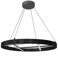 Lustre Dante de Dainolite en silicone blanc qui diffuse la lumière, avec fini noir mat et ampoule à DEL de 40 W