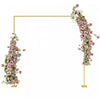 Outsunny Arche De Mariage , Support De Toile De Fond En Metal, Dore